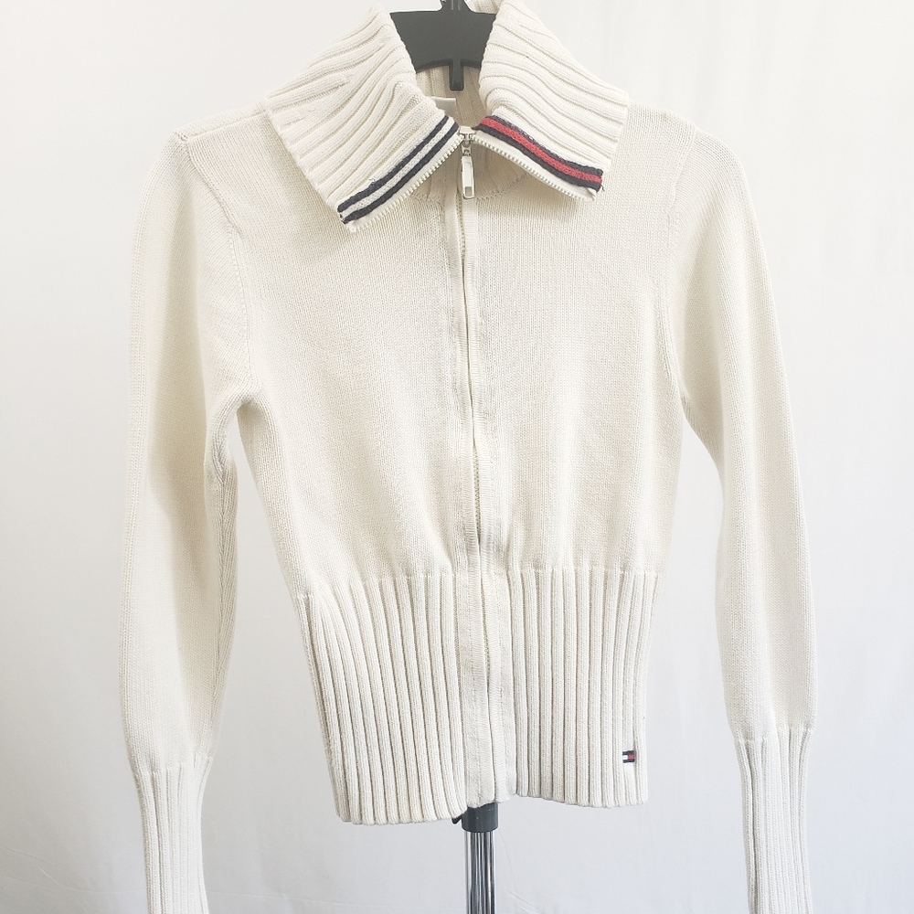 Tommy Jeans ZipUp Wool Jacket - White